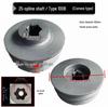 Dual Groove Pulley for Air-Cooled Diesel Engines - 8/B Groove, 178/186/188 Spline Shaft, Six Teeth