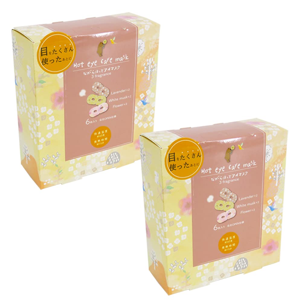 

ANS Nagara Горячая маска для глаз 6 штук Ассортимент Nagara Горячая маска для глаз E Цветочный аромат Аромат лаванды Аромат белого мускуса Ароматическая горячая маска для глаз Цветочная