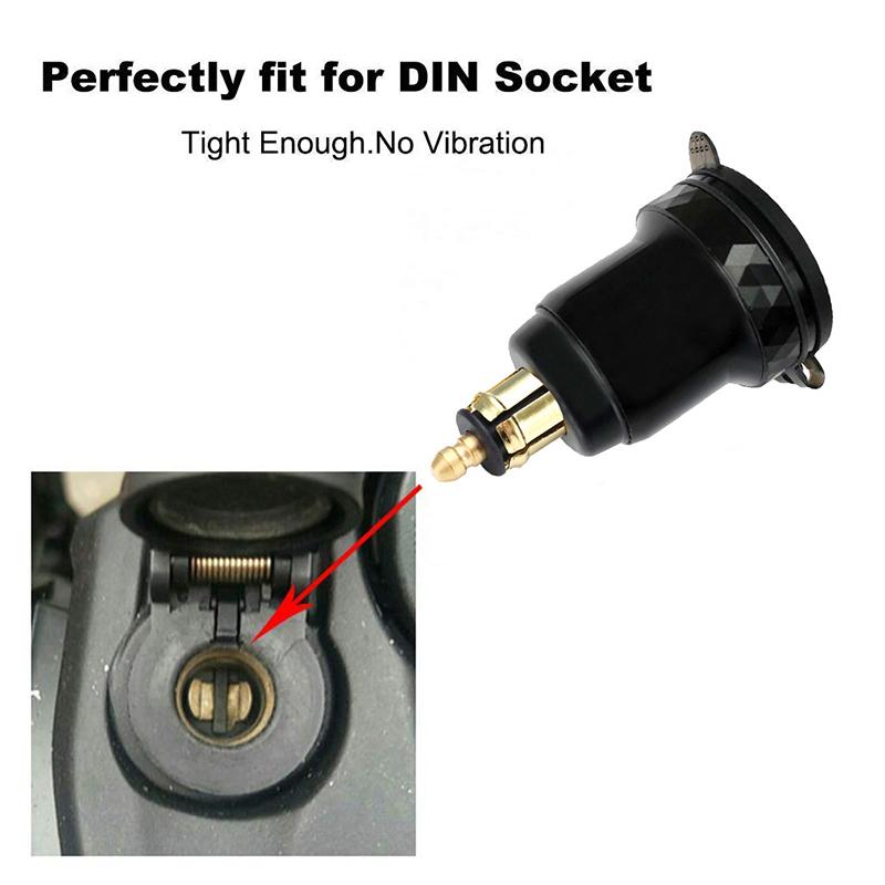 Brandneues USB-C Super Schnelllade-Motorradladegerät mit Hella DIN-Steckdosenadapter für BMW F750GS F800GS Triumph Ducati