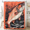 Introducing a bold addition to any bathroom with our Fish Shower Curtain Featuring a striking design that will catch your eye ev