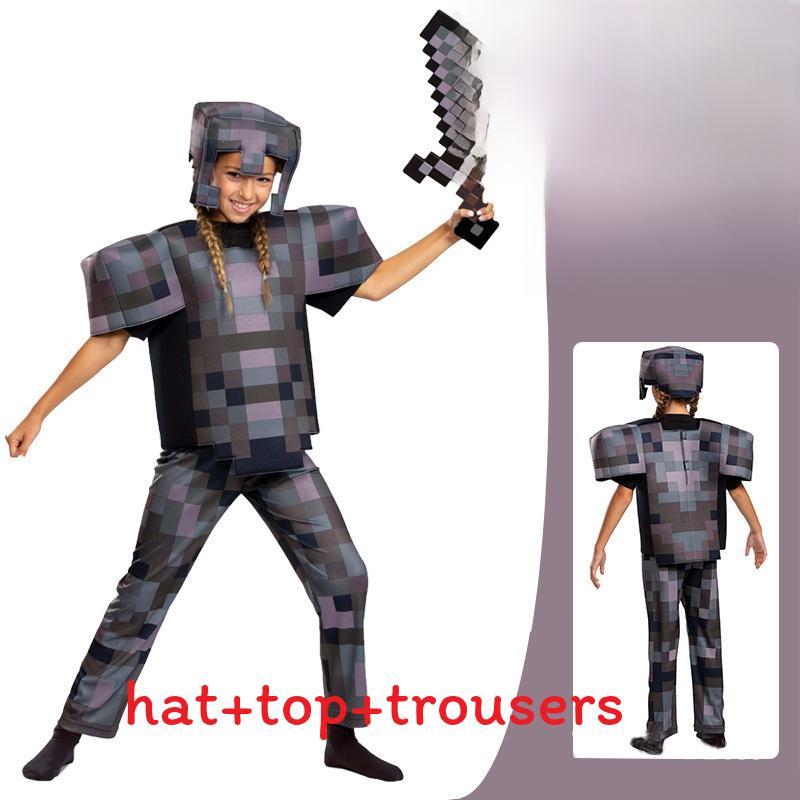 Minecraft Diamond Armor Cosplay Costume With Polyester Material For Game Anime Role Play