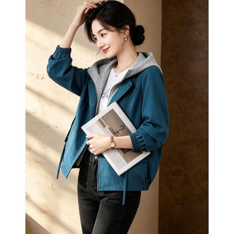 D.F.DEAR Women's Vibrant Color-block Hooded Jacket