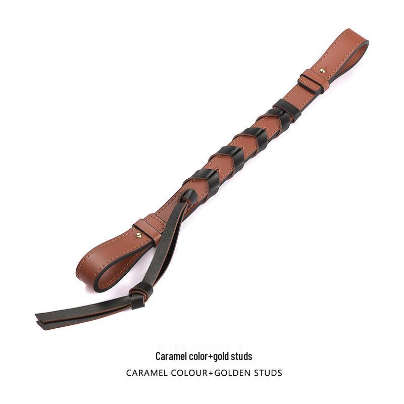 

Сумка-тоут из коровьей кожи маджонг на плечо под мышкой с плетеным ремешком 2cm x 34cm