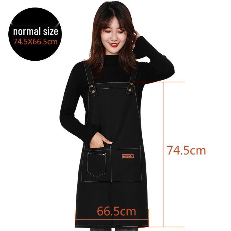 Custom Unisex Waterproof Canvas Waist Apron - Simple, Fashionable Workwear for Catering