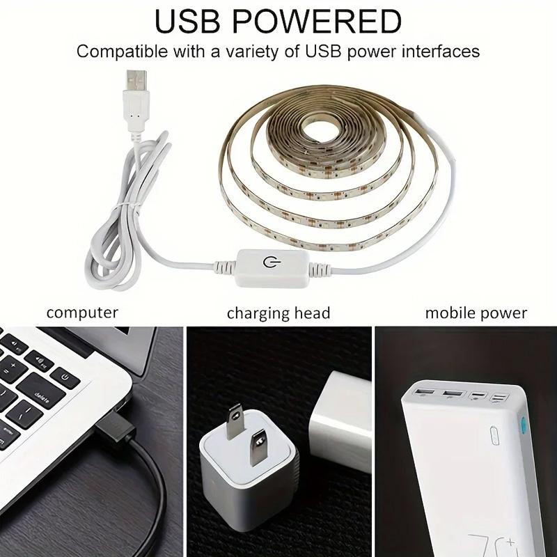 USB 5V LED Light Strip Touch Sensor SMD2835 Flexible Dimmable Lights Tape Ribbon For Home Living Room Decoration TV Backlight