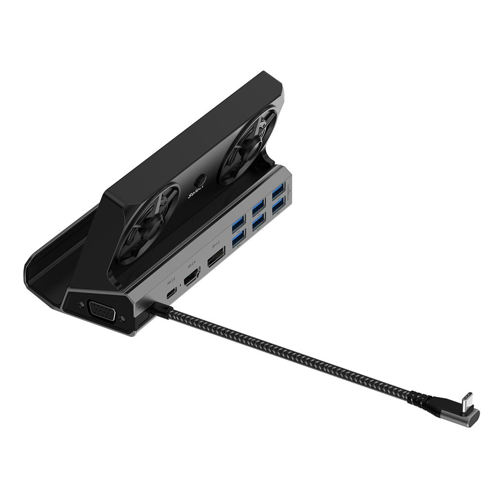 Dock Console Hub HDMI-Compatible USB C Docking Station 4K 60Hz Gigabit Ethernet 1000Mbps Type C USB 3.0 2.0 RJ45 for Steam Deck