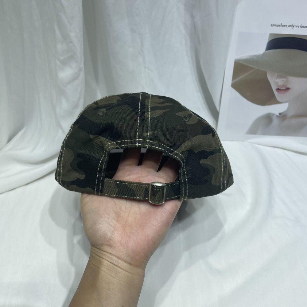 Adjustable Camouflage Baseball Cap Cotton Dad Hat Trendy Sunscreen Hats  for Men Women