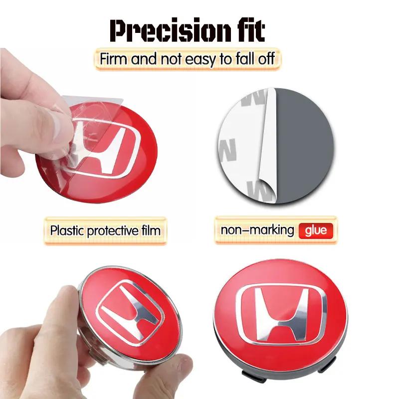 4pcs 56/60mm Car Wheel Center Cover Hub Caps Badge Auto Accessorie For Honda Mugen INSPIRE VTEC DOHC Modulo Vezel CITY CIVIC RR