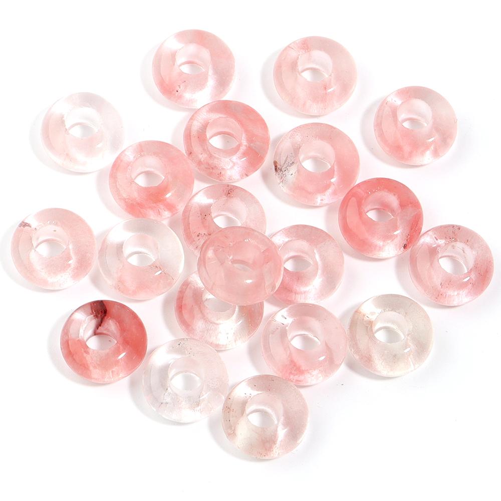 

10pcs/lot 10X5mm Natural Stone Big Hole Beads Abacus Shape Large Hole Pendant Loose Beads for Jewelry Making DIY Accessories 10X5mm hole 4mm кавун червоний колір