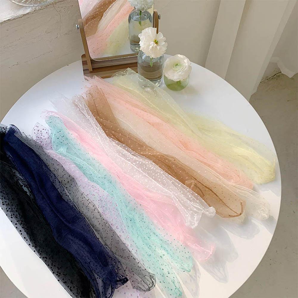 Průhledné šifonové puntíkované módní ponožky, tylové ponožky, síťované punčochy, nylon