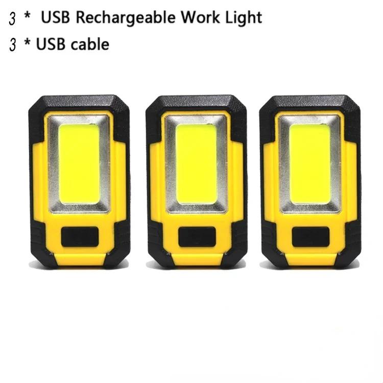 KDULIT 4000mah Led Work Light Rechargeable Super Bright COB Flashlight With Magnetic Portable Outdoor Camping Emergency Lamp