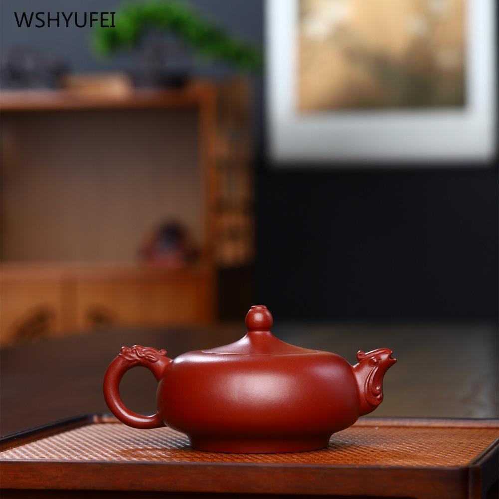 Yixing Original Mine Dahongpao Kartendeckel Lila Tontopf Longfeng Chengxiang Teekanne Kung Fu Teeset 220 ml Teekanne