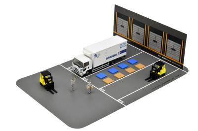 TOMYTEC The Truck Collection Truck Collection Logistics Site Truck Set E Sagawa Express Diorama Supplies 334590