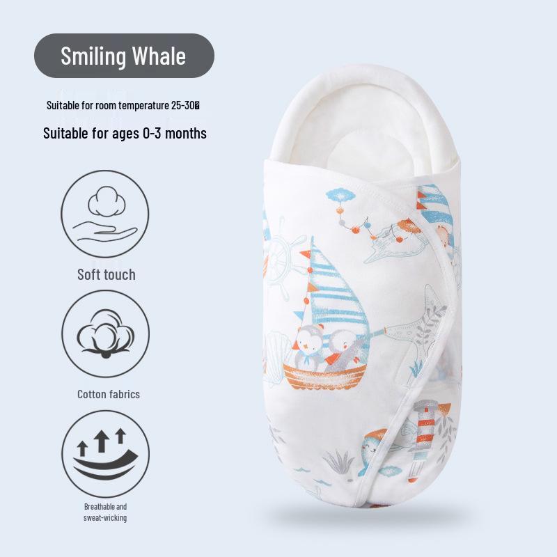 Biduole Reine Baumwolle Baby Puckdecke - Neugeborenen Anti-Schreck-Schlafsack für Frühling & Sommer