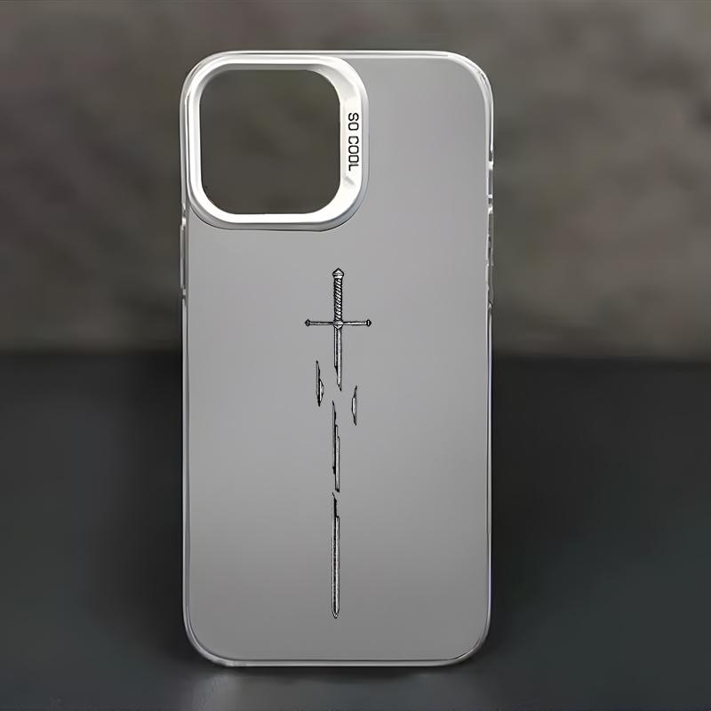 

Medieval sword pattern phone case suitable for iPhone 17 16 15 14 13 12 11 Pro/Max/Plus anti drop and shockproof back cover For iPhone 11PROMAX белый