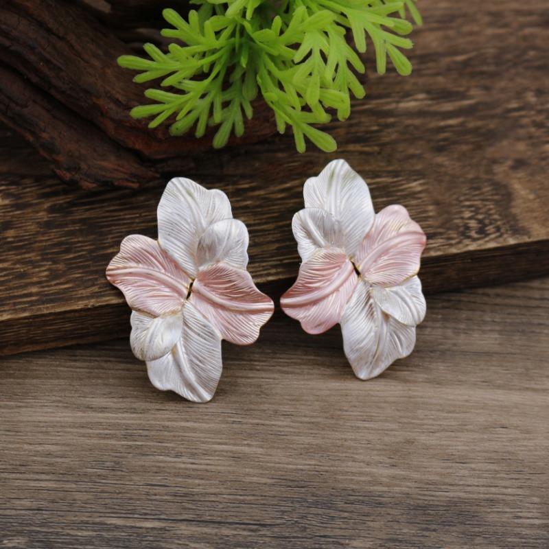 New Enamel Geometric Flower Stud Earrings Women's Fashion Simple Irregular Flower Summer Versatile Earrings