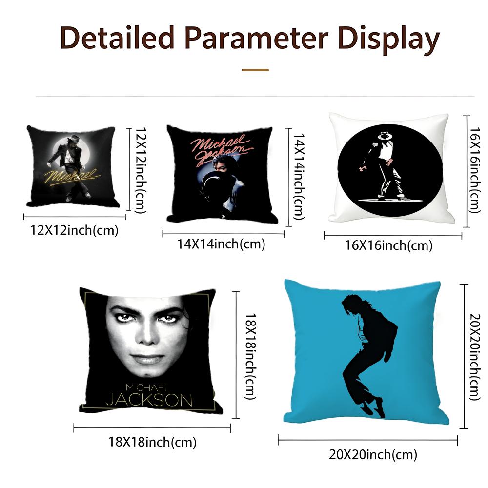 Singer - Michael Jackson Cushion Cover Cushion Cover Set 4Pcs 50x50 45x45 40x40 Pillowcase Decorative Sofa Home Decor