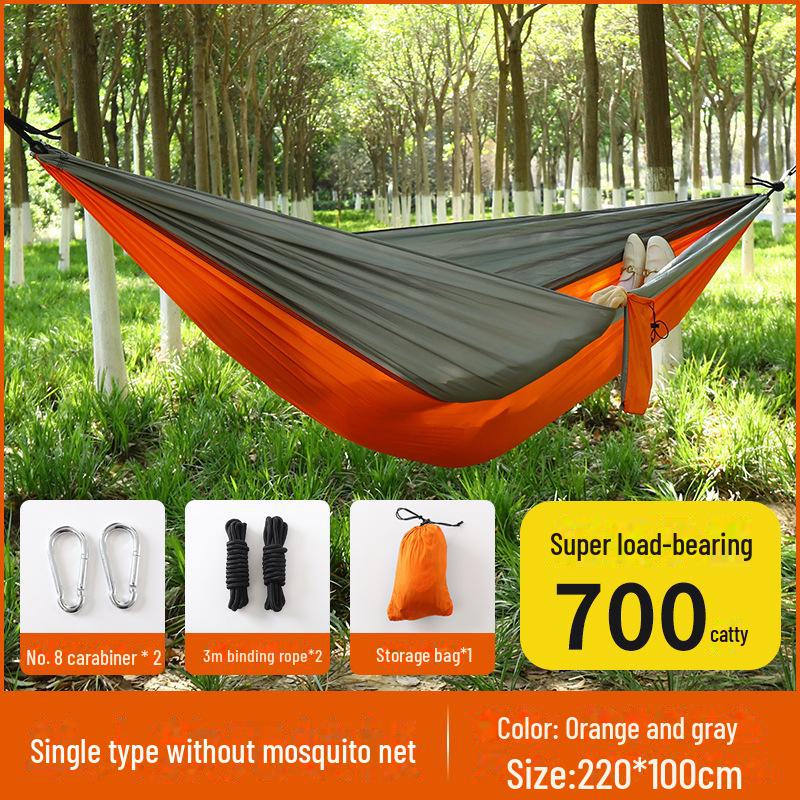 

Сверхлегкий двойной нейлоновый гамак: Защита от опрокидывания, защита от комаров, быстрое открытие для летнего кемпинга на открытом воздухе Double, 270x140CM