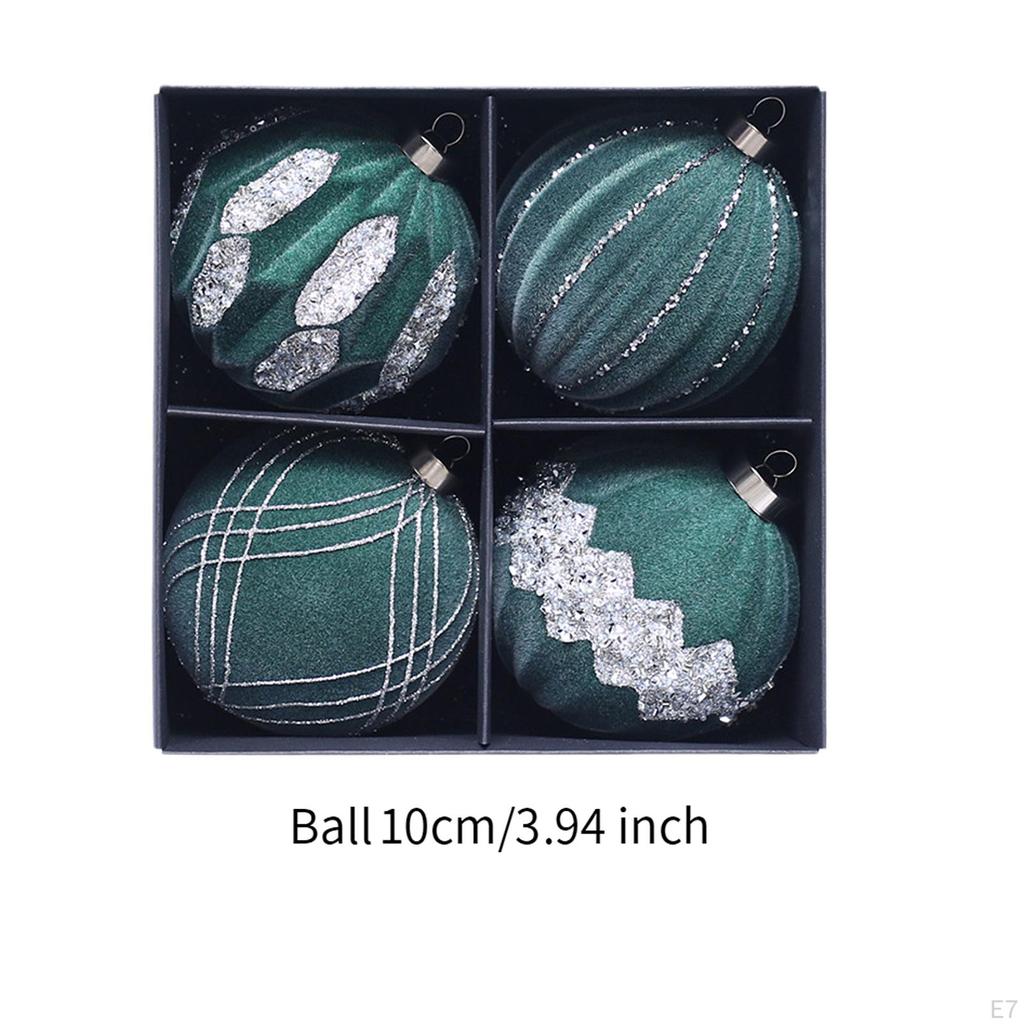 4 Pieces Christmas Ball Ornaments Tree Hanging Reusable DIY Gift Xmas Decor for
