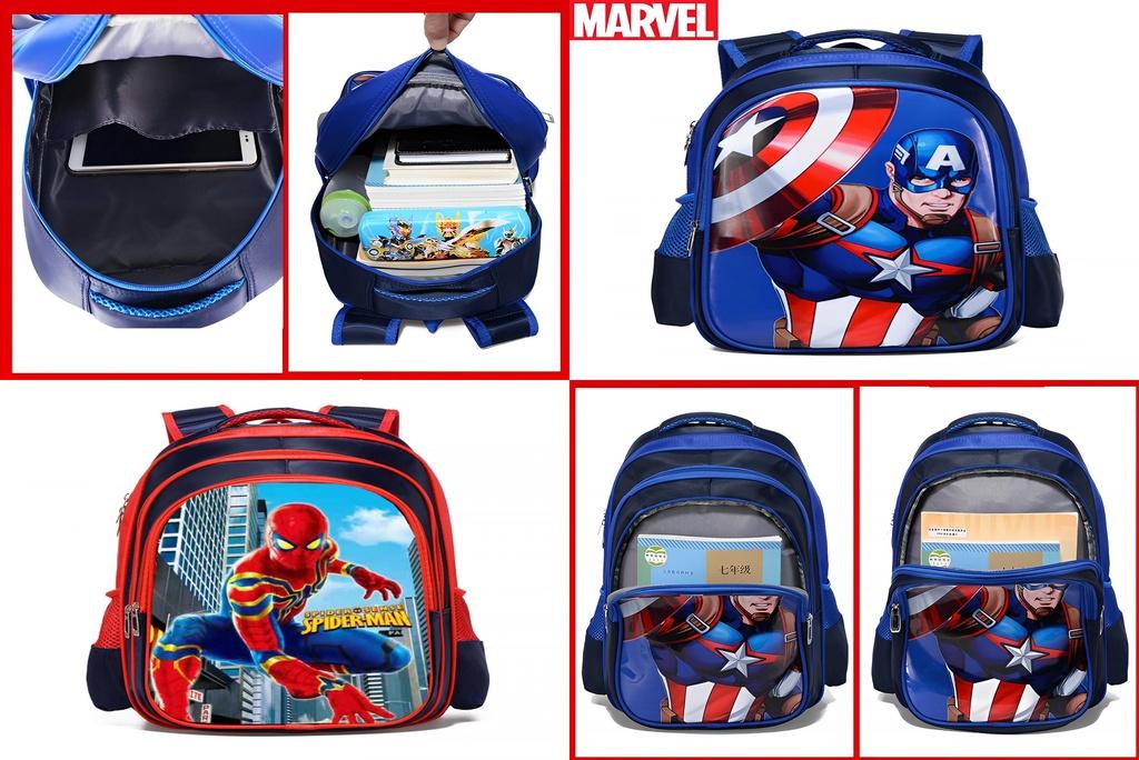 Marvel Avengers Kids Backpack Set With Iron Man Captain America Spider-man Perfect For Any Adventure!