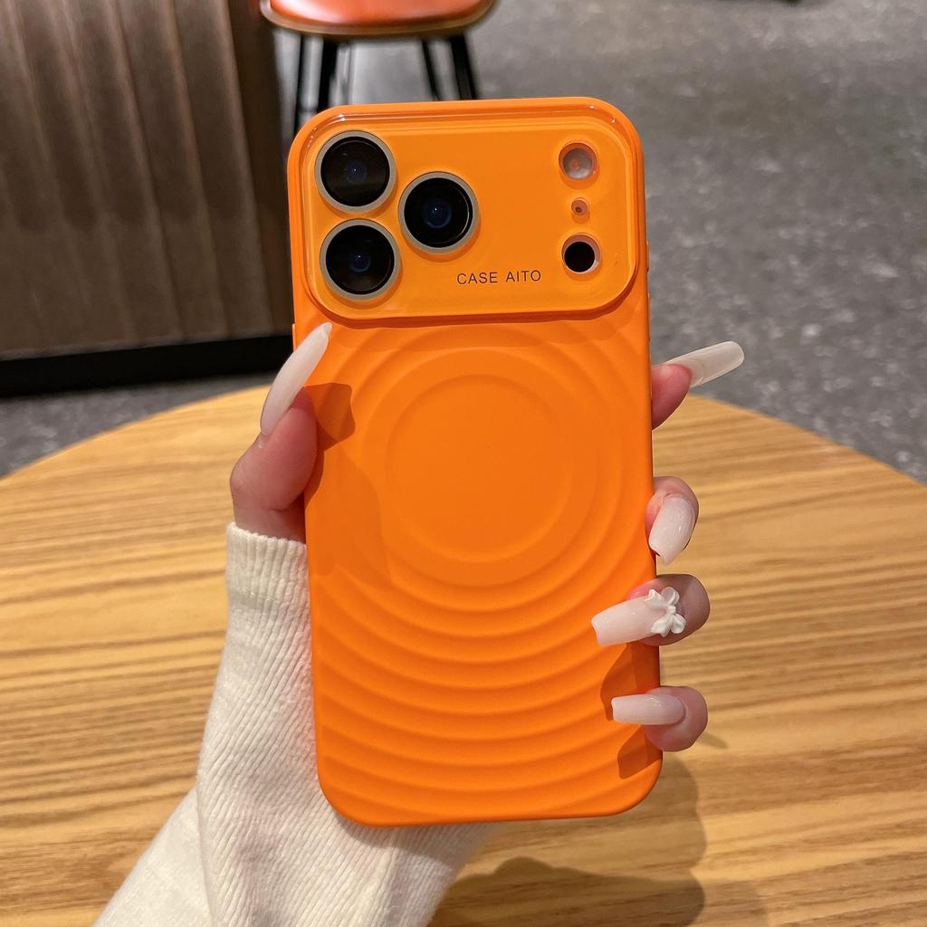 Wave Pattern Magnetic Suction Case for iPhone 17 Pro Max - Compatible with 17 Large Windows, Apple 16, and iPhone 14/15.
