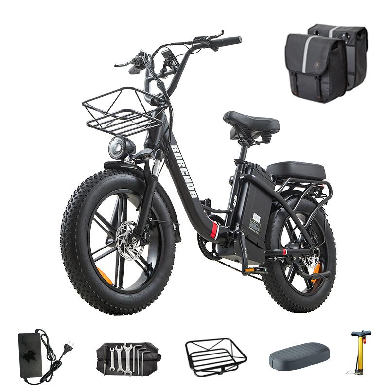 BURCHDA U8 1500W Fat Tire Electric Bike, 48V 31.5Ah Long Range Step-Thru E-Bike for City Commute & Off-Road