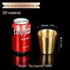 Korean Industrial Style 304 Stainless Steel Double-Walled Gold Beer Mug and Tea Cup