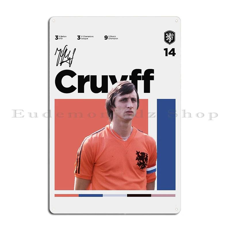 Johan cruyff Metallschild Partyplaketten personalisiert Bar Wanddeko Blechposter