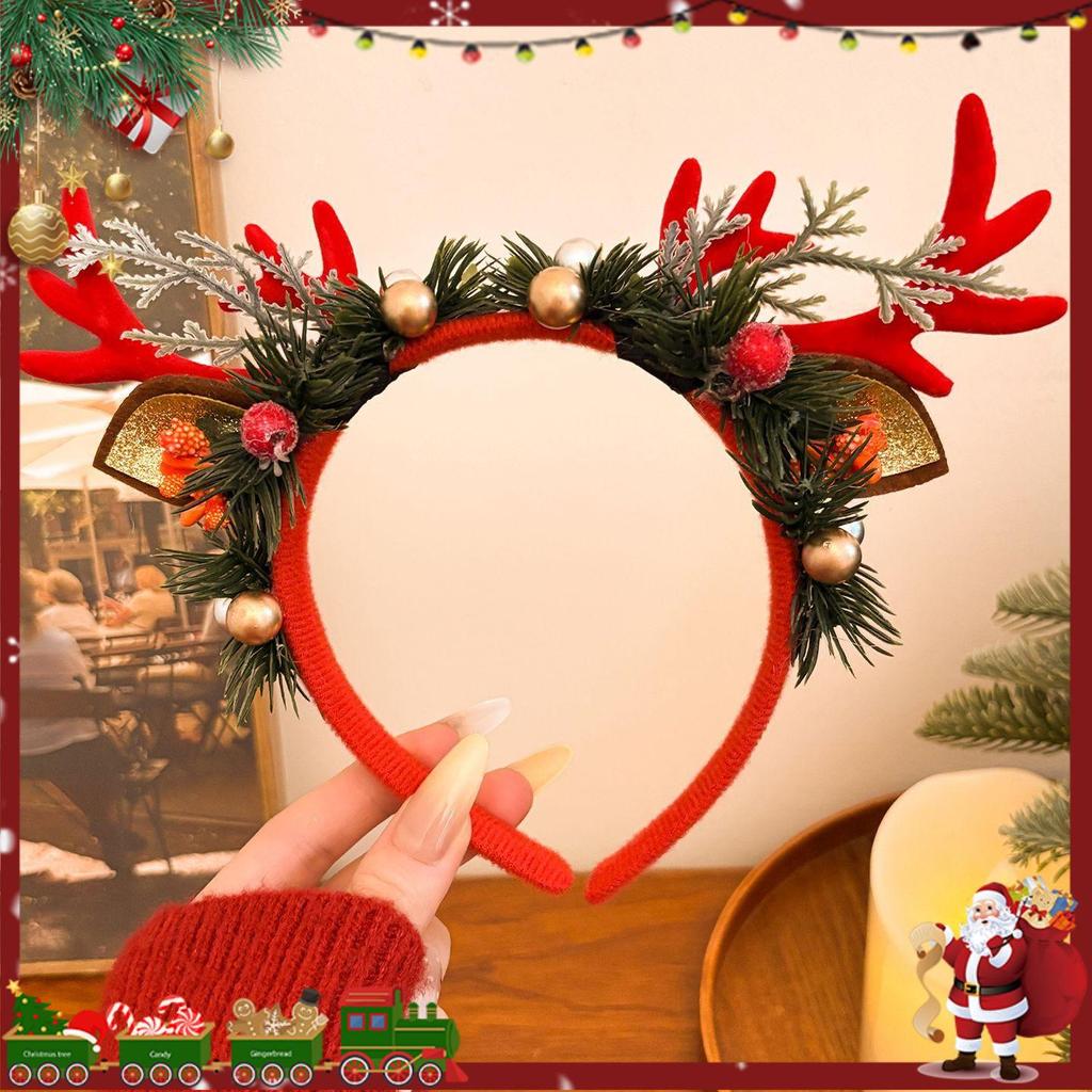 Weihnachts Rentier Geweih Stirnband für Kinder - Niedliches Kostümgeschenk, Haarspange & Dekoration