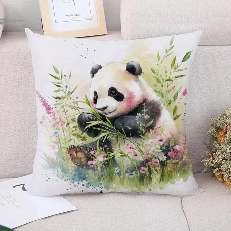 Kawaii Panda Decoration Living Room Bedroom Bed Cushion Cover Decorative Pillowcases  Cushions for Decorative Sofa Pillow