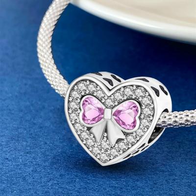 Copper Metal Romantic Infinite Love Luminous Bow Series Bead Component Do It Yourself Bracelet High Quality Fine Jewelry Bangle Craft Making Perfect