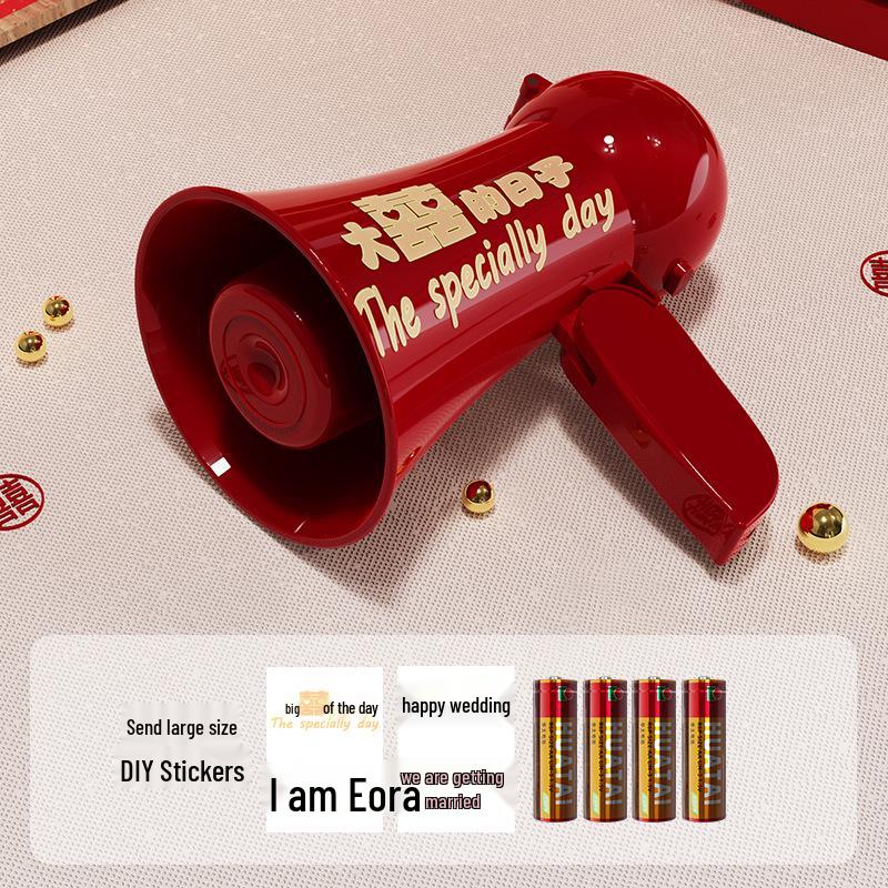 DIY 'Just Married' Megaphone Wedding Game: Groom Lifts Bride, Best Man Blocks Door, Fun Photo Props