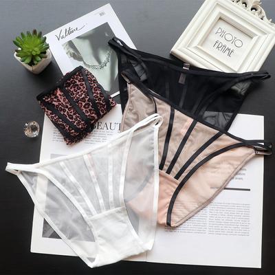 Transparente Höschen Hohlspitze Sexy Unterwäsche Damen Mesh Niedrige Taille Dreieck Dessous Reine Baumwolle Höschen