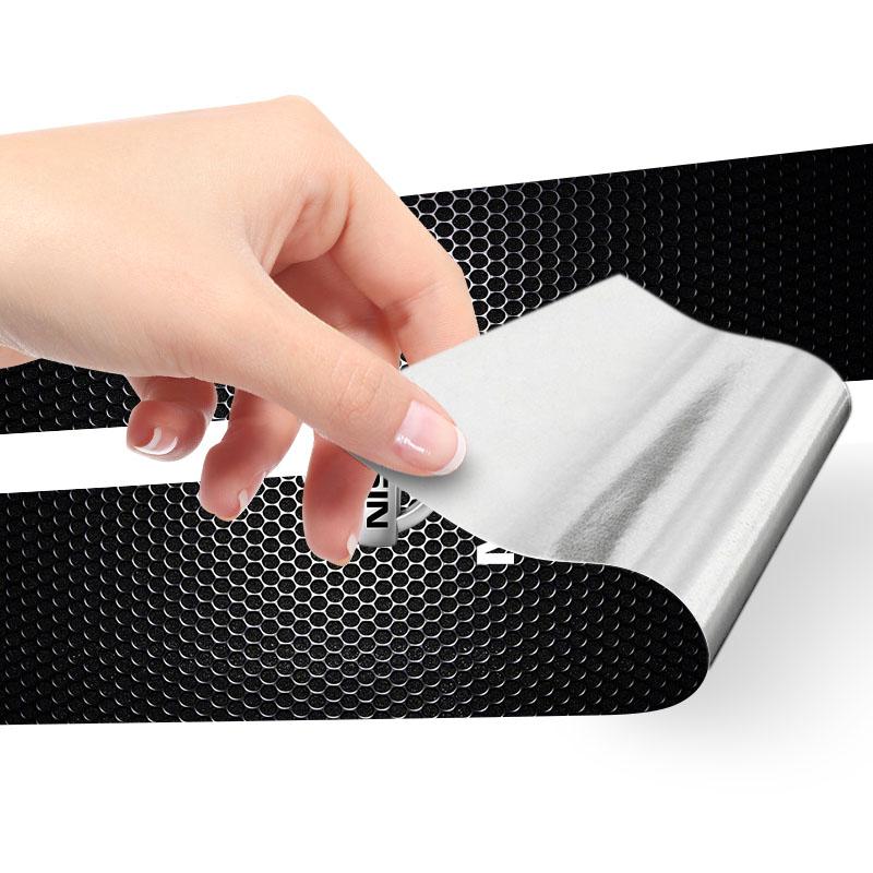 2Pcs Car Logo Center Pillar Protective Film Anti-scratch 3D Sticker Decal For Nissan Nismo Qashqai X J10 J11 Trail Tiida Teana Skyline Juke X-trail