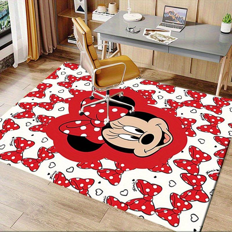 Office Rug Minnie Mouse, Bow theme 3D Printed Anti-Slip Rug-Machine Washable for Living Room
