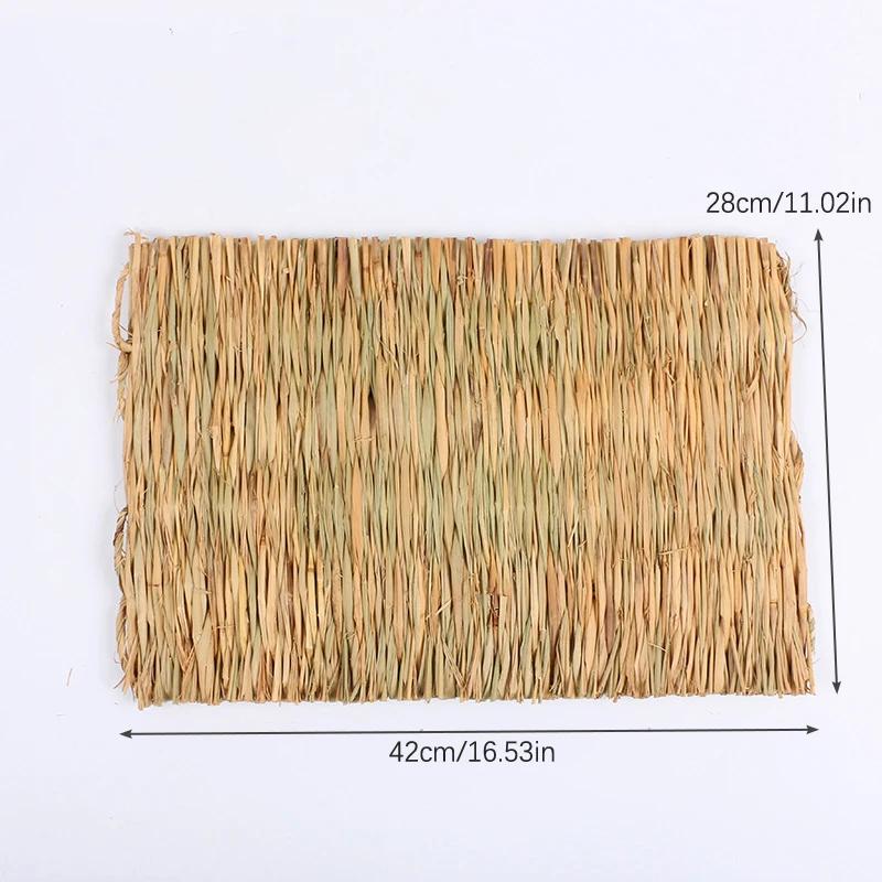 Rabbit Grass Chew Mat Small Animals Hamster Guinea Pig Cage Edible Rabbit Mats for Cages Bird Nests Bunny House Pad for Rabbits