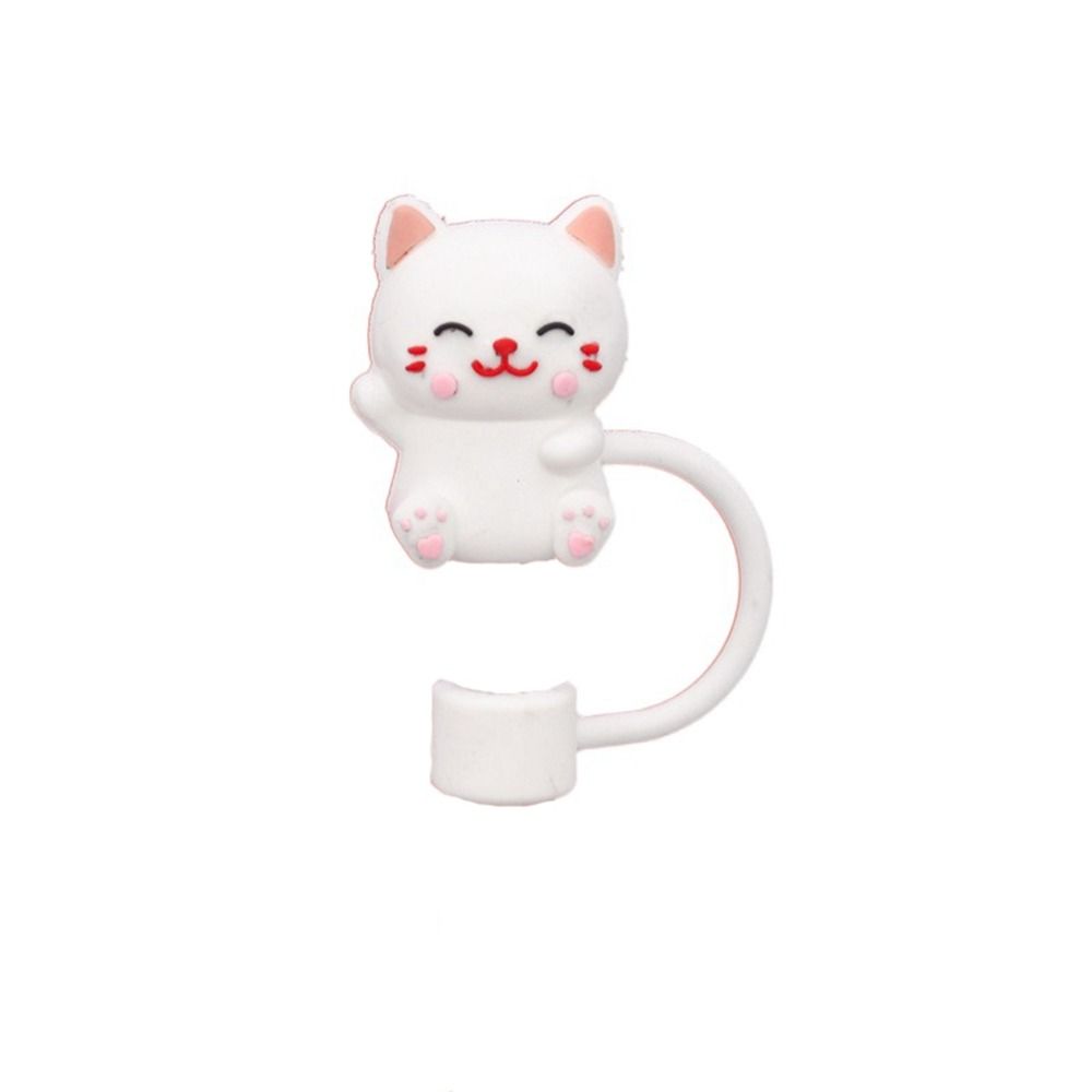 Reusable Drinking Dust Cap Dust-proof Straw Tips Cover New Silicone Straw Plug  Bottle