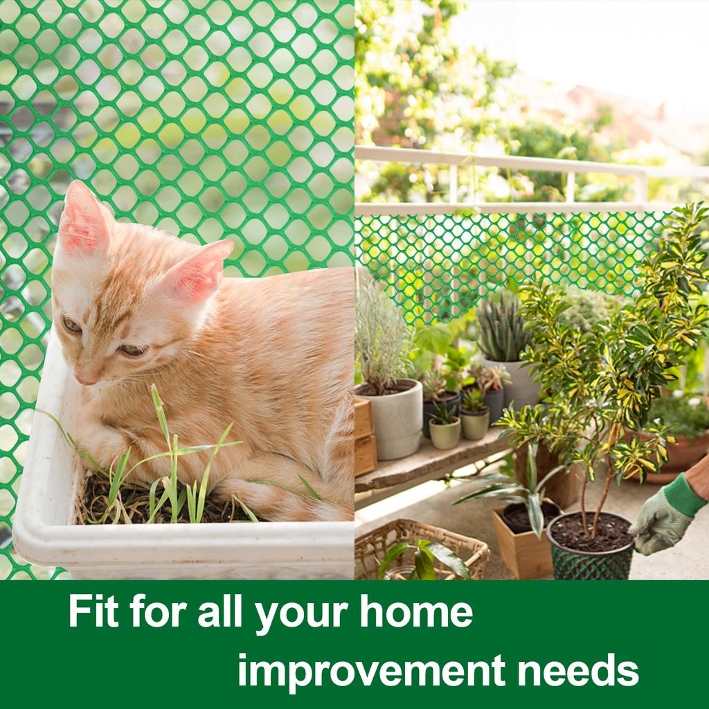 40 cm x 5 m Hühnerdrahtzaunrolle, grünes Gartenzaunnetz, Kunststoffzaunnetz, Geflügelzuchtnetz, Gartenbalkon