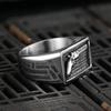 Fashion Vintage Guns Ring Heavy Sugar Stainless Steel Cowboy Men Anel Punk Gothic Ring Mens Biker Jewelry