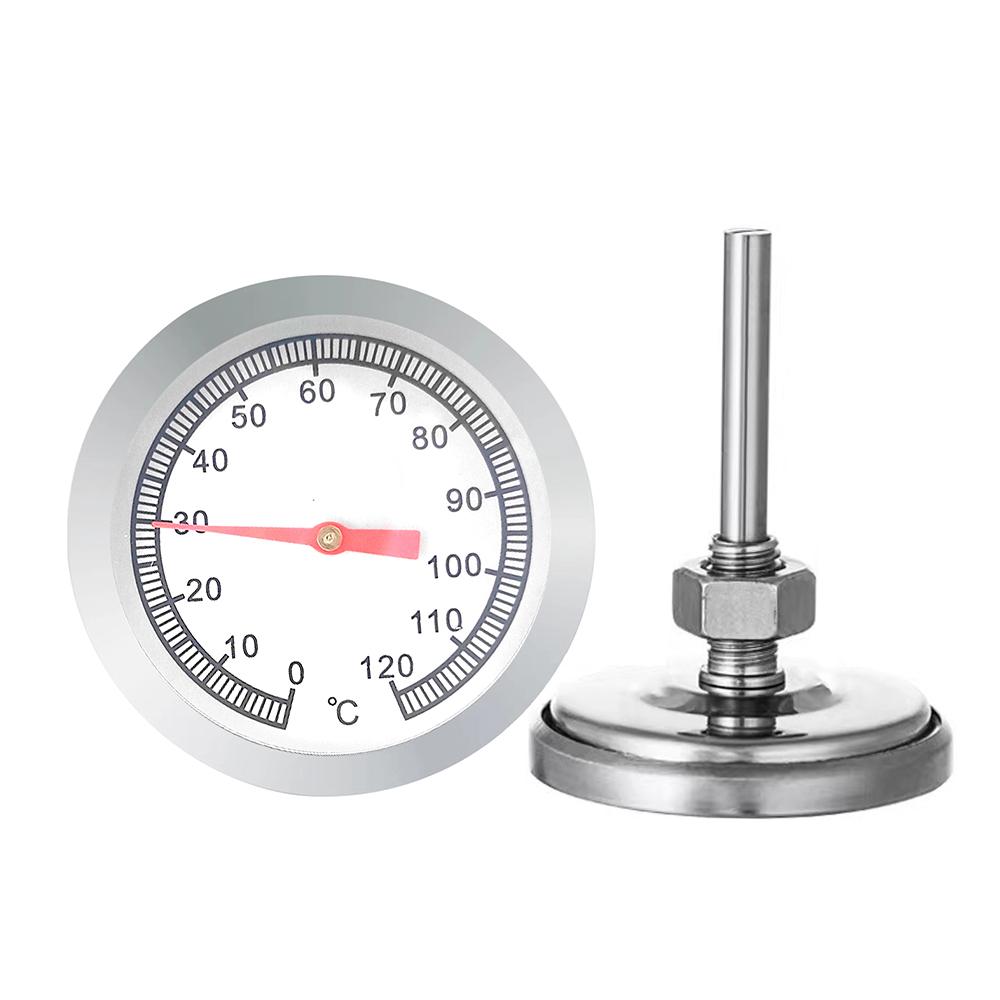 0-120 Degrees Celsius Pizza Oven Thermometer Stainless Steel Outdoor Indoor Grill Barbecue Stove Thermograph Food Cooking