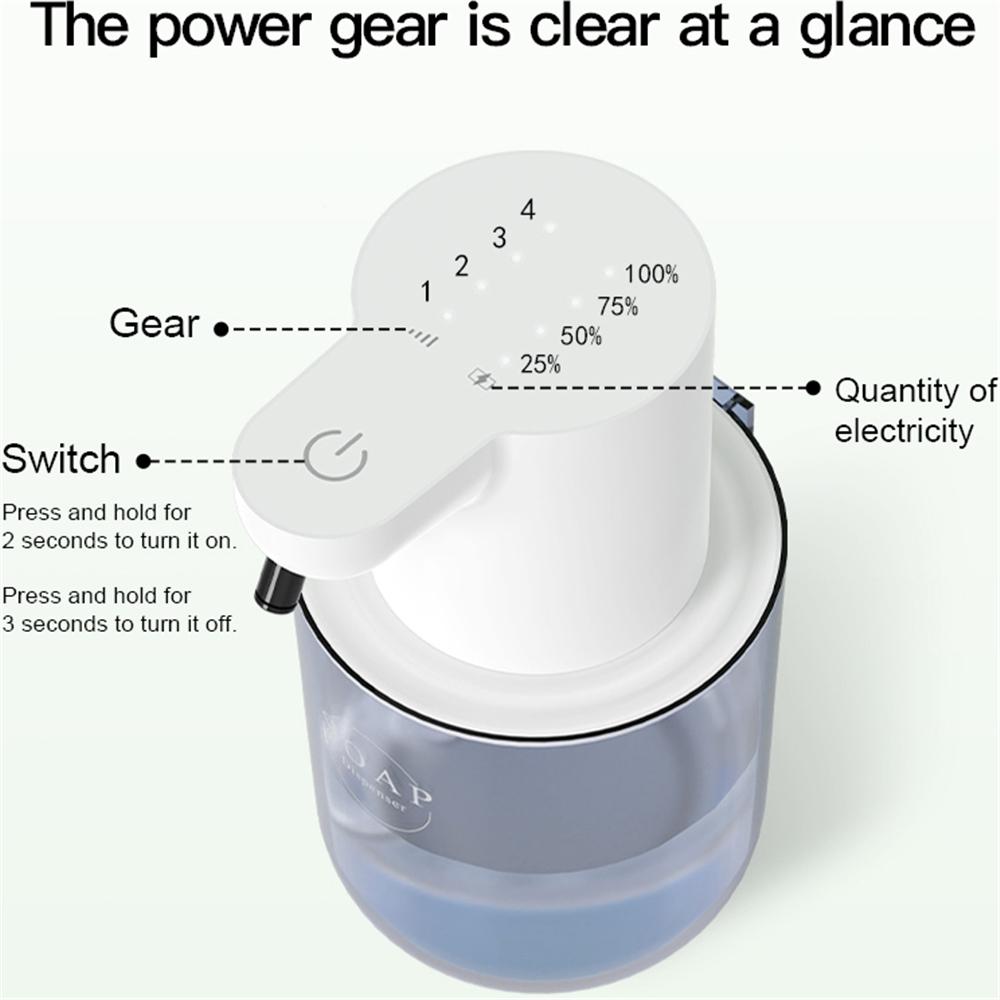 Multifunktionaler automatischer Sensor-Schaumspender mit 4 Gängen, intelligenter induktiver Flüssigseifenverteiler, berührungsloser automatischer Handwascher