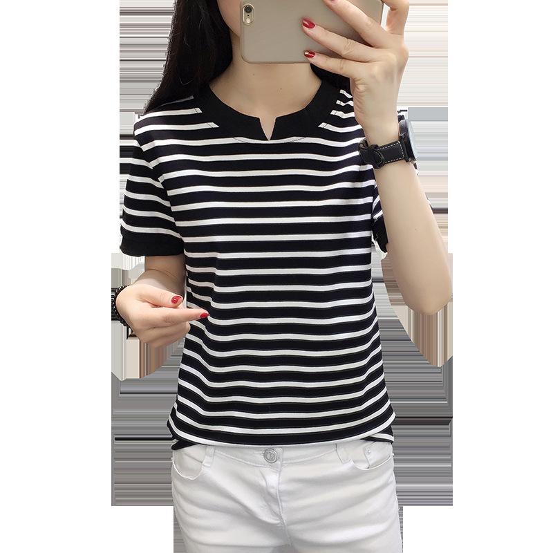 2024 Spring/Summer Stretch Plus Size Short Sleeve Shirt - Fat MM Loose Fit Women's Clothing