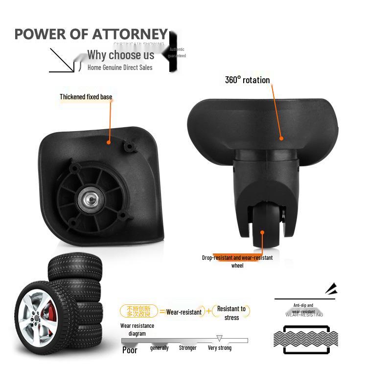 Replaceable Silent Trolley Suitcase Wheels