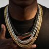 Men's Chunky Miami Cuban Chain Necklace,Silver Tone Stainless Steel Curb Link Collar,Unisex Punk Hip Hop Jewelry Gift