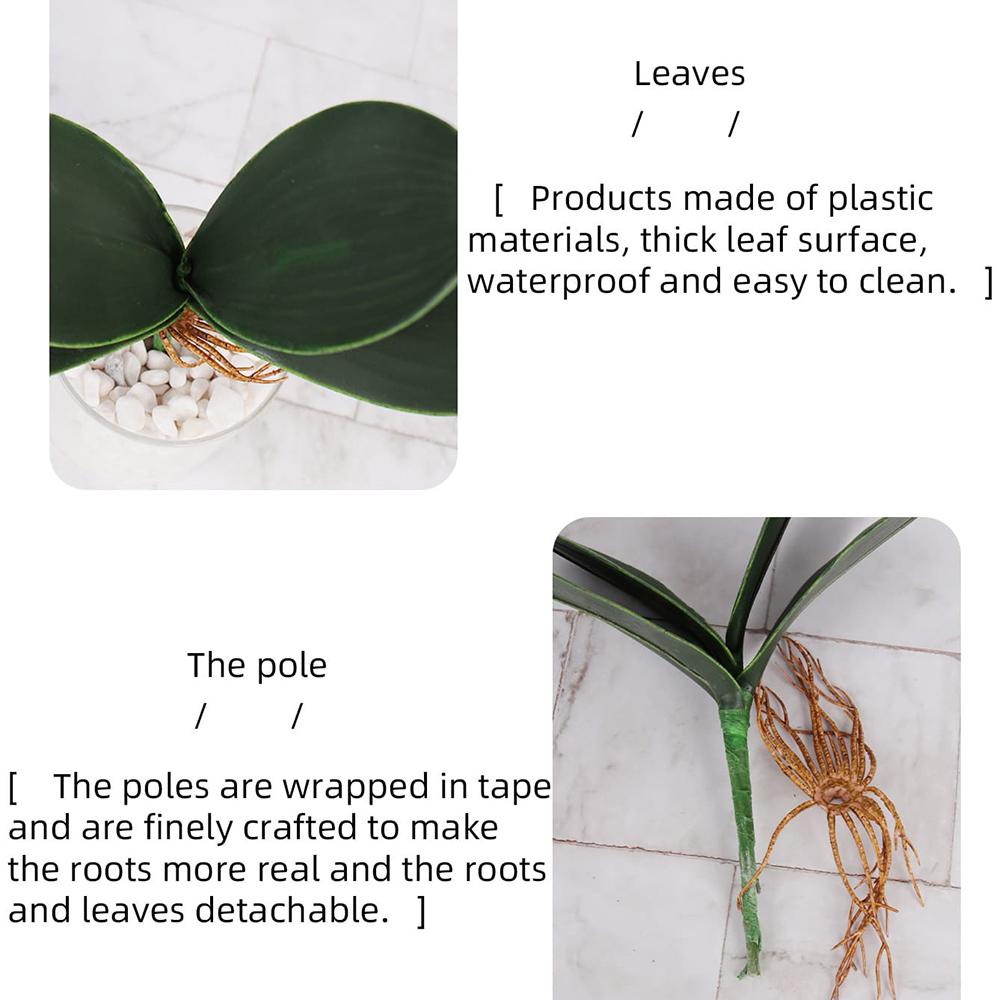 Artificial Phalaenopsis Simulation Moth Orchid Leaf Real-touch Orchid Leaves Flower Plant Home Decoration Landscaping