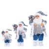New blue Santa Claus doll doll Christmas decoration standing Santa Claus decorative ornament gift