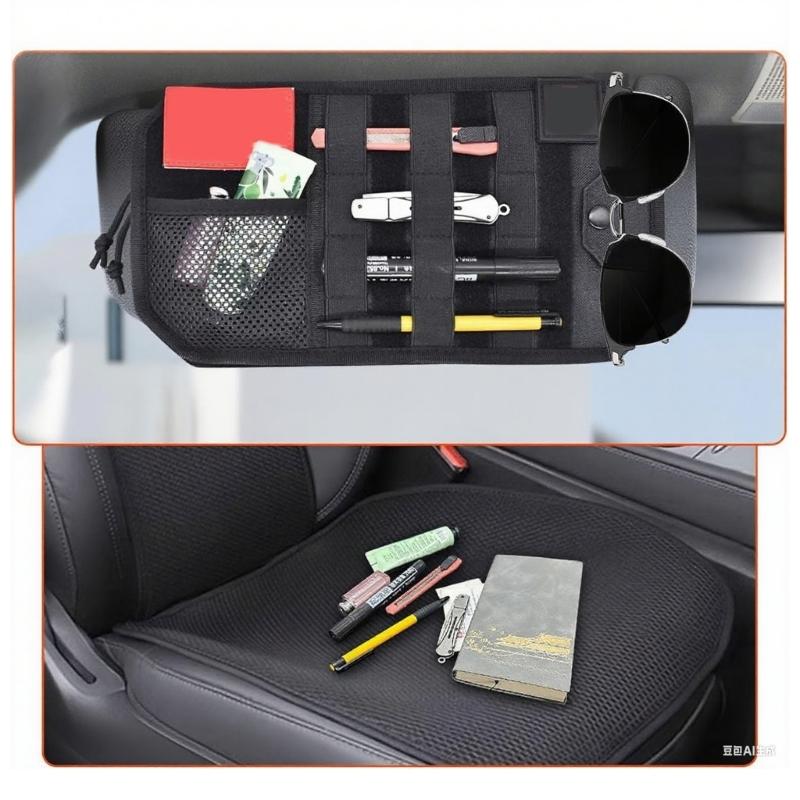 Heavy Type Visors Storage Holder Regulable Hook Straps Tactically Gear Attachment Transparents Pockets Car Accessories