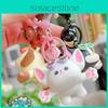 Adorable Jinnew Cartoon Devon Rex Cat Sunglasses Keychain Cute Gift Accessory For Cat Lovers