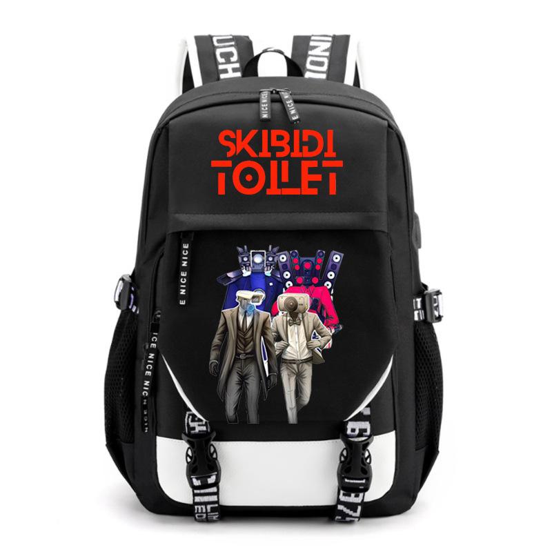 Skibidi Toilet Trend Simple Couple Junior High School Student College Student School Bag Fashion Large Capacity Shoulders