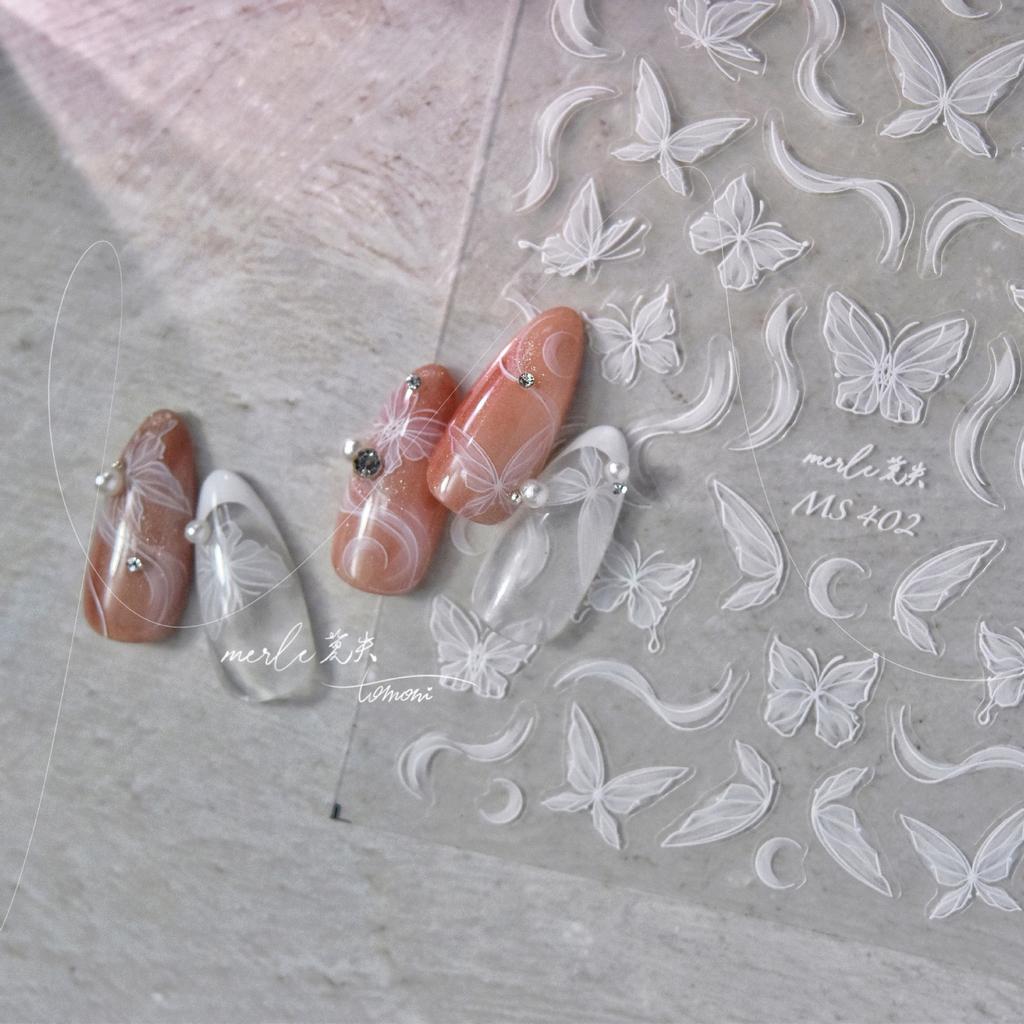 1pcs Cute Cat Claw 3D Jelly Relief Nail Stickers 3D Adhesive Stickers For Nails DIY Slider Nail Art Decorations